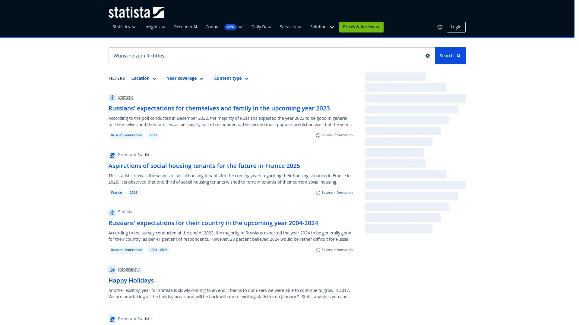 Screenshot of www.statista.com