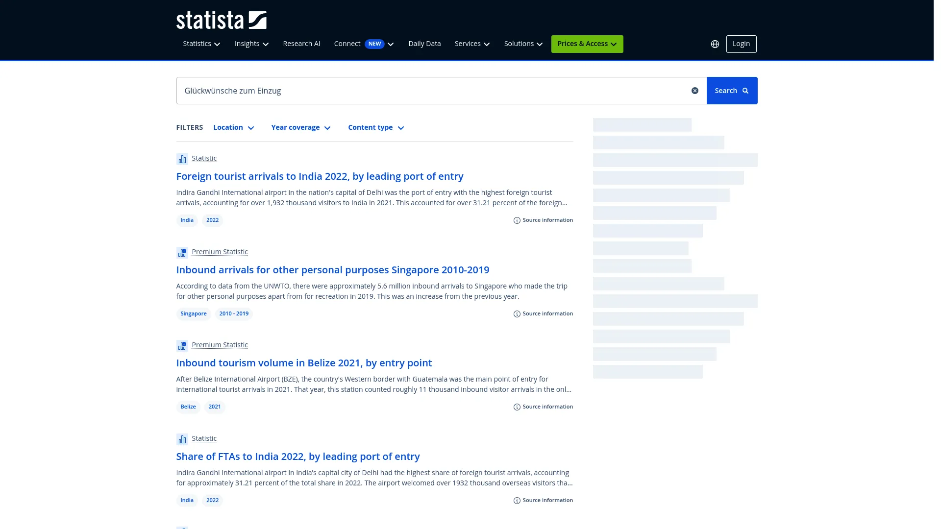 Screenshot of www.statista.com