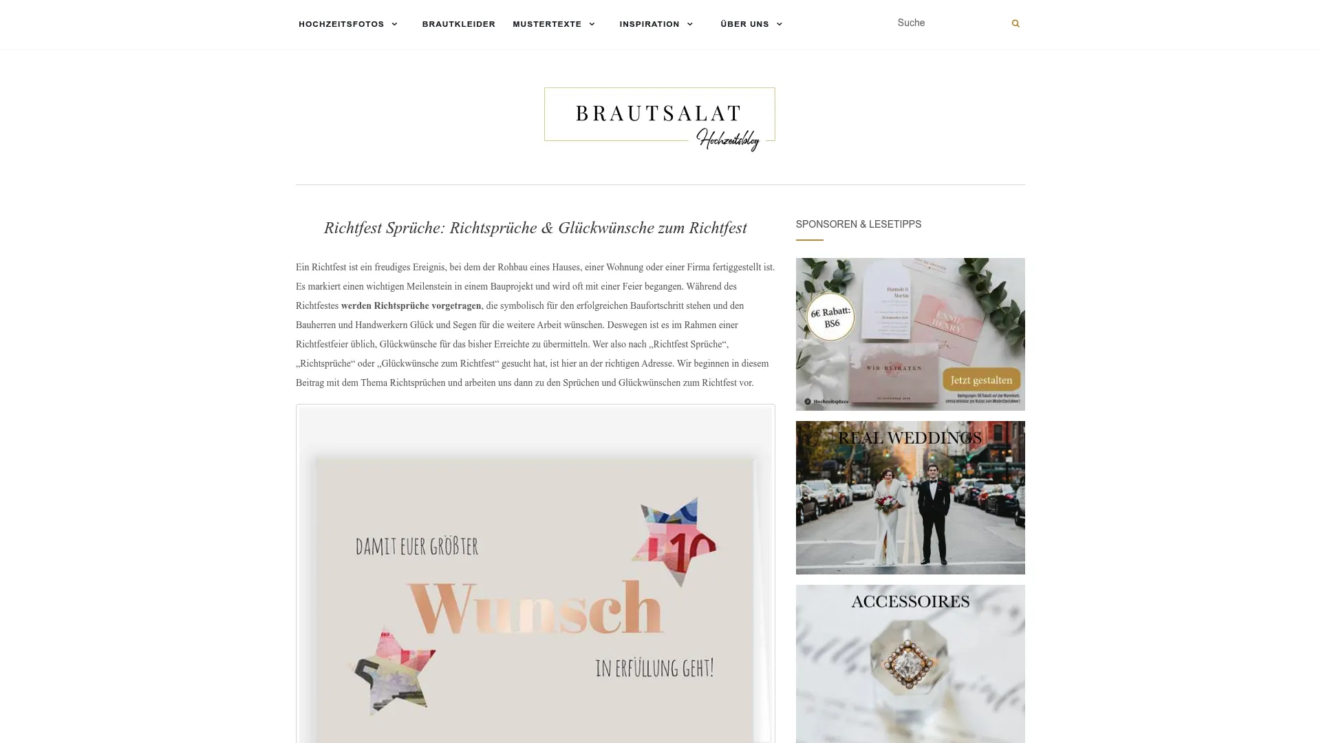 Screenshot of brautsalat.de